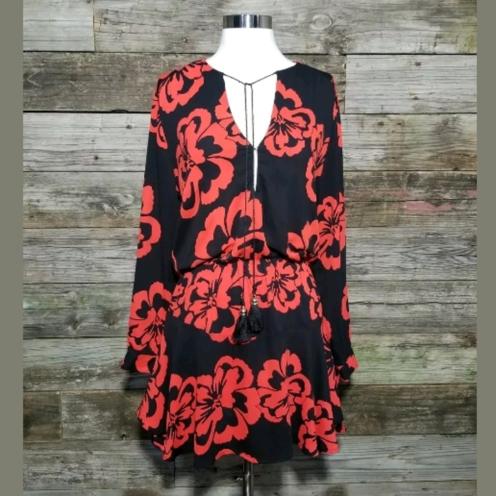 For love lemons Short Dress Black/Red L